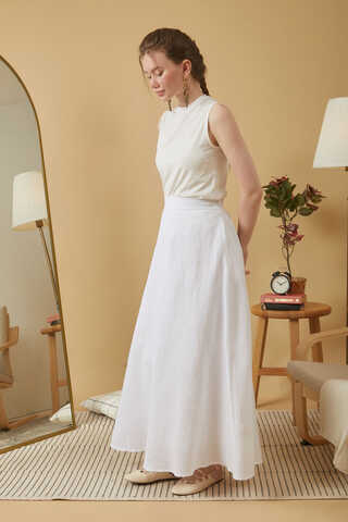 Muslin Skirt White - 3