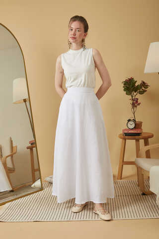 Muslin Skirt White - 6