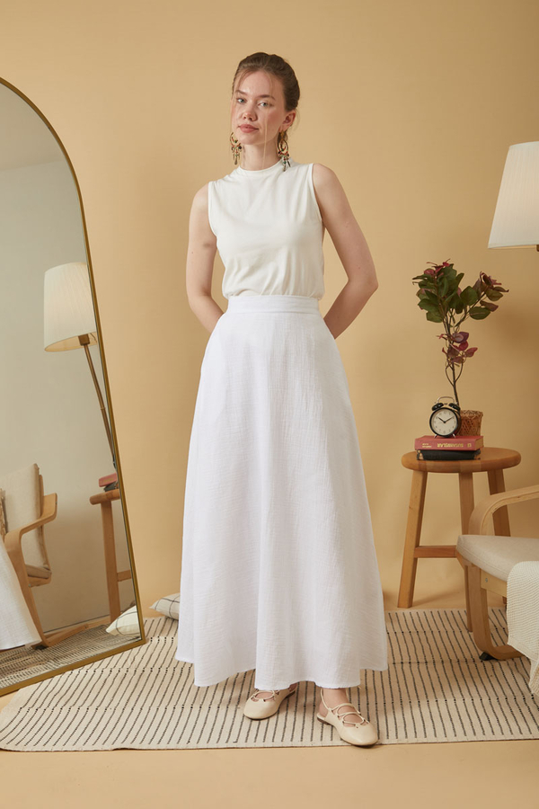 Muslin Skirt White - 6