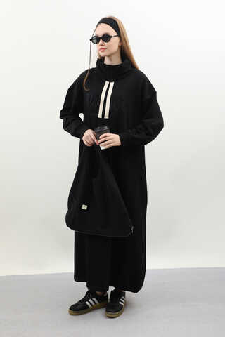 Nakışlı Spor Elbise Siyah - 3