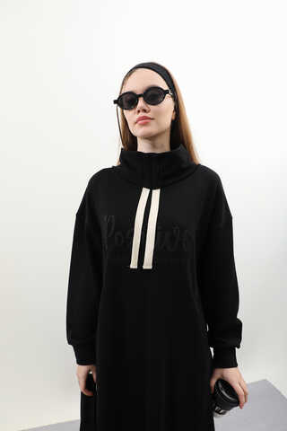 Nakışlı Spor Elbise Siyah - 5