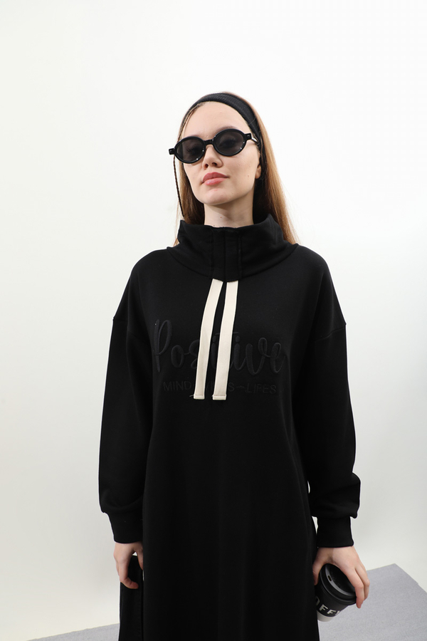 Nakışlı Spor Elbise Siyah - 5