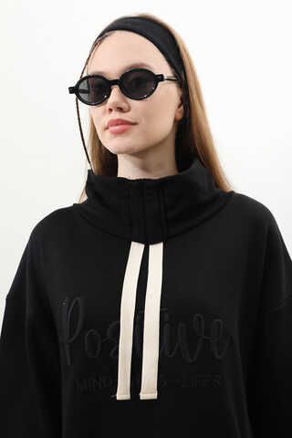 Nakışlı Spor Elbise Siyah - 6