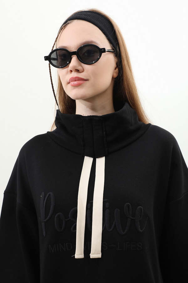 Nakışlı Spor Elbise Siyah - 6