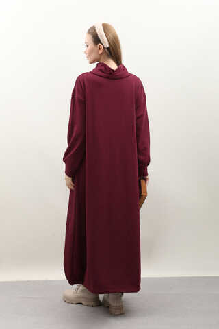 Nakışlı Spor Elbise Bordo - 7