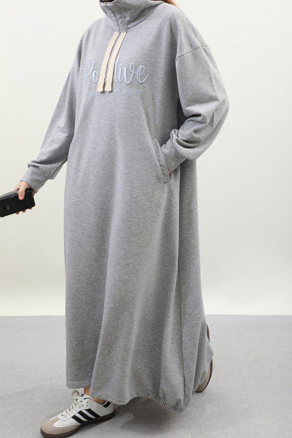 NakışIı Spor Elbise Gri - 4