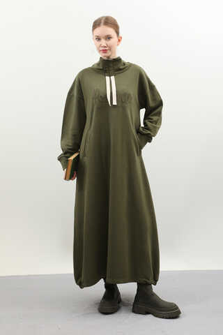 Nakışlı Spor Elbise Haki - 2