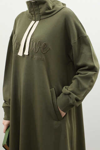 Nakışlı Spor Elbise Haki - 6