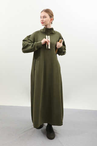 Nakışlı Spor Elbise Haki - 3