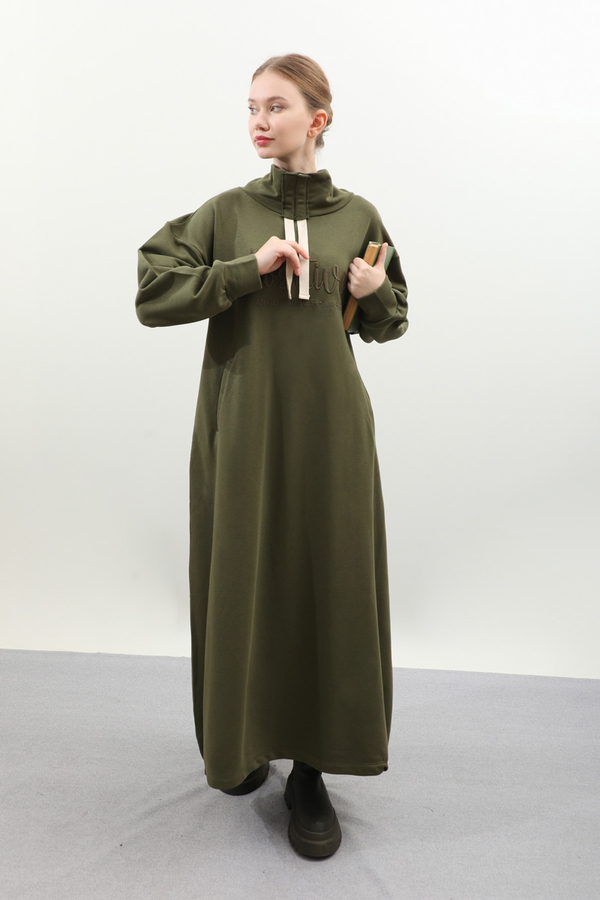 Nakışlı Spor Elbise Haki - 3