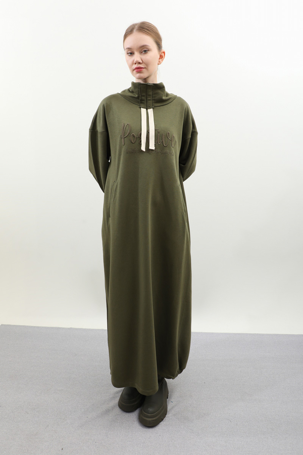 Nakışlı Spor Elbise Haki - 4