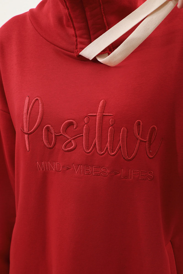 Nakışlı Spor Elbise Kırmızı - 5