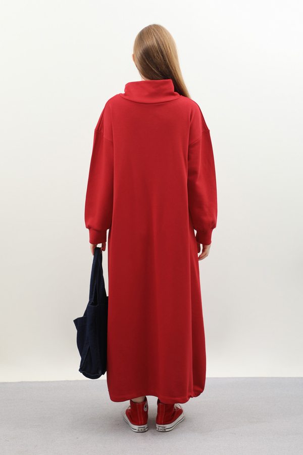 Nakışlı Spor Elbise Kırmızı - 6