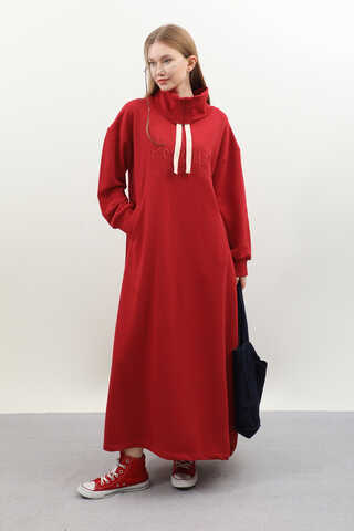 Nakışlı Spor Elbise Kırmızı - 2