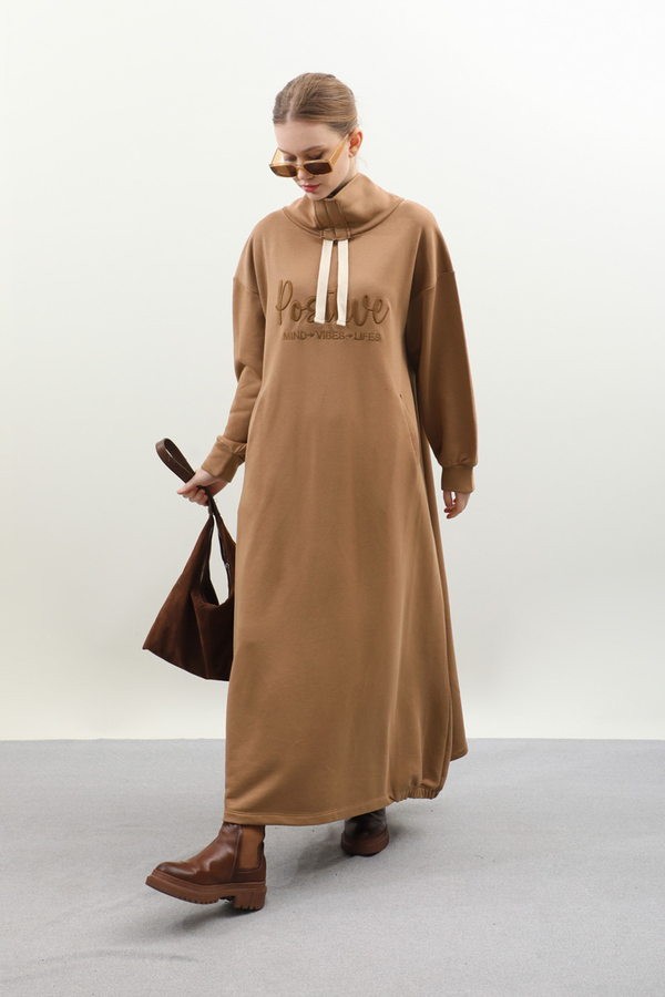 Nakışlı Spor Elbise Taba - 4