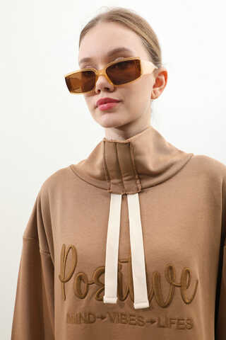 Nakışlı Spor Elbise Taba - 9