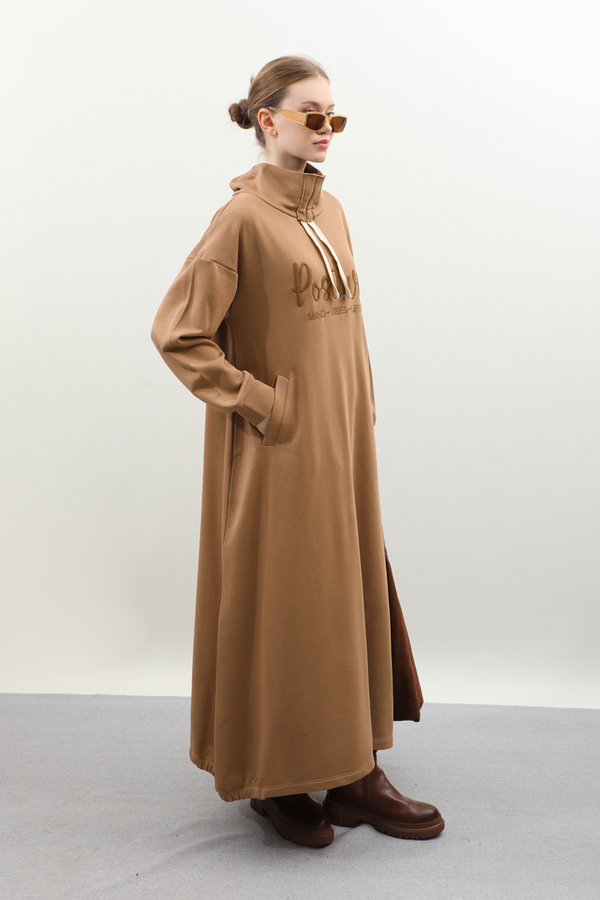 Nakışlı Spor Elbise Taba - 3