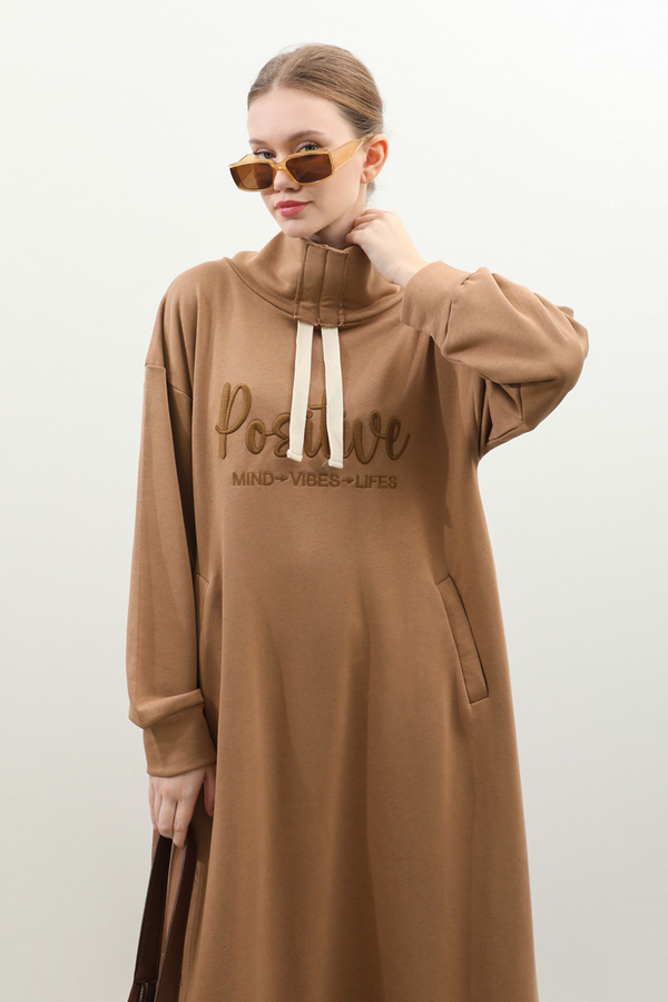 Nakışlı Spor Elbise Taba - 6