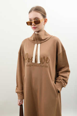 Nakışlı Spor Elbise Taba - 7