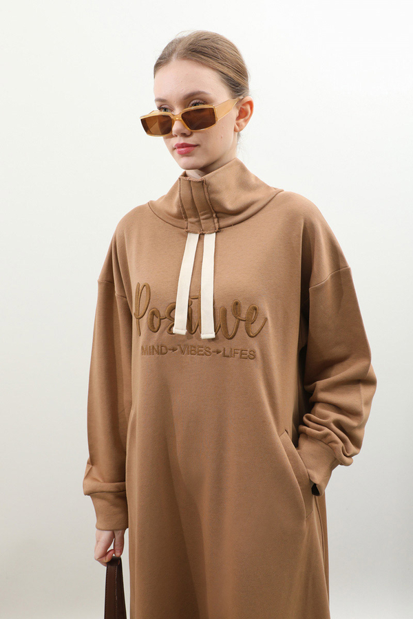 Nakışlı Spor Elbise Taba - 7