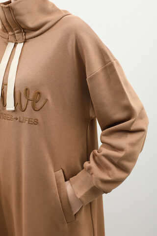 Nakışlı Spor Elbise Taba - 8