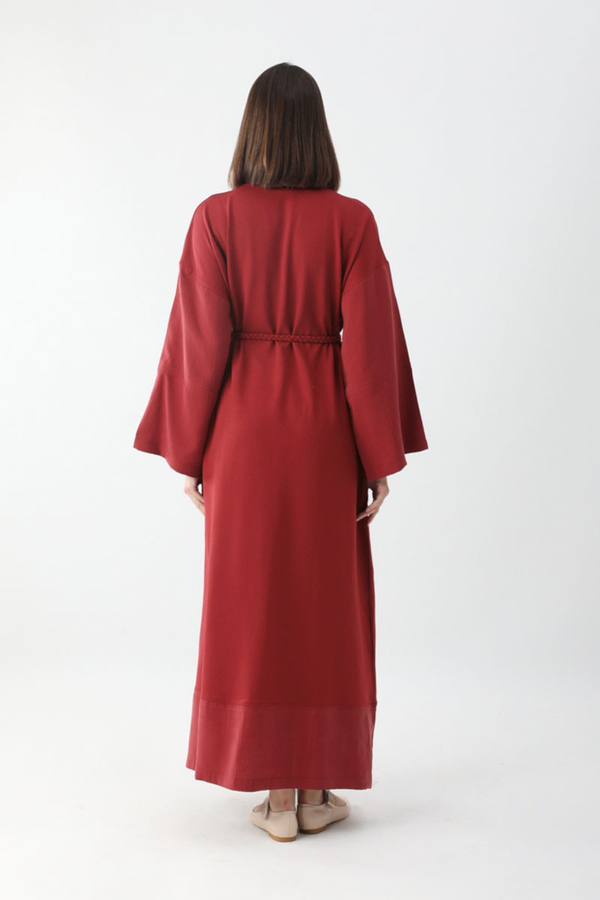 Nakışlı Sweat Elbise Kırmızı - 10