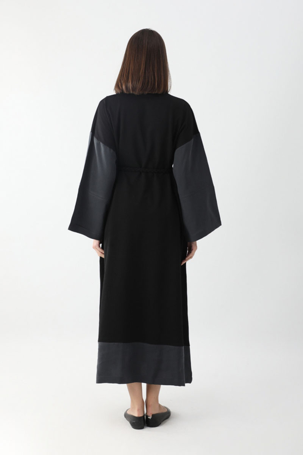 Nakışlı Sweat Elbise Siyah - 10