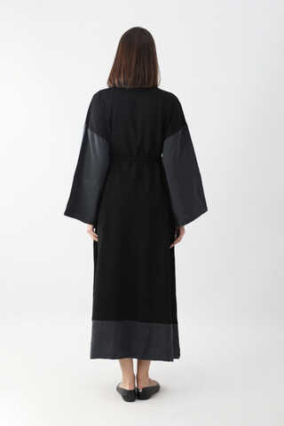 Nakışlı Sweat Elbise Siyah - 10