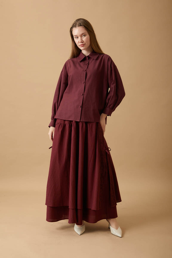 Natural Shirt Burgundy - 1