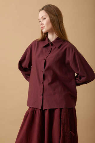 Natural Shirt Burgundy - 2