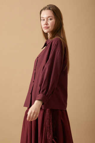 Natural Shirt Burgundy - 5