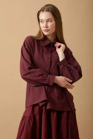Natural Shirt Burgundy - 4