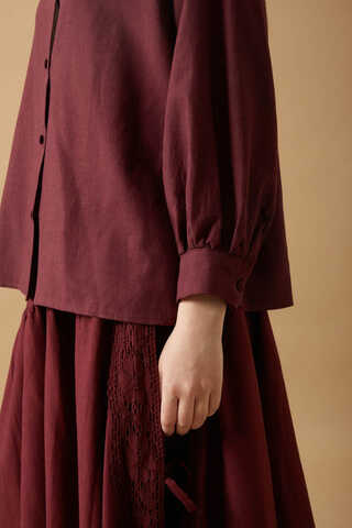 Natural Shirt Burgundy - 8