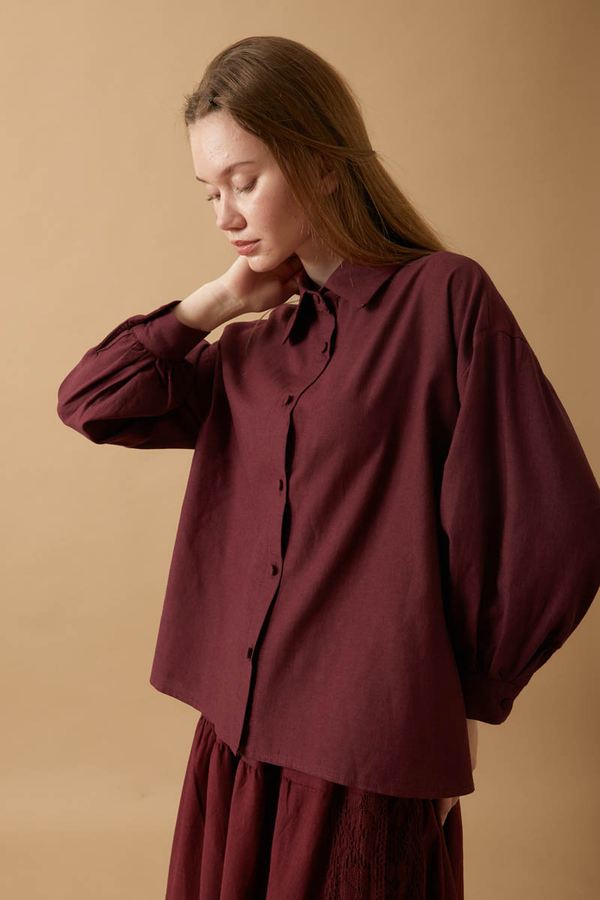 Natural Shirt Burgundy - 10