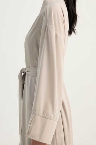 Nervür Detaylı Abaya Takım Taş - 4