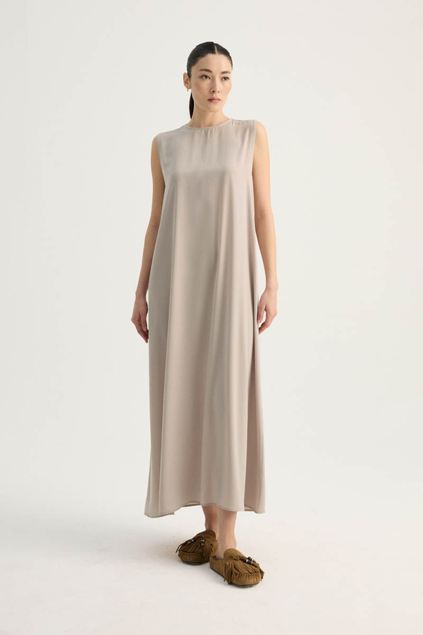 Nervür Detaylı Abaya Takım Taş - 13