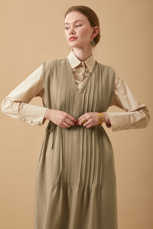 Nervür Detaylı Jile Camel - 5