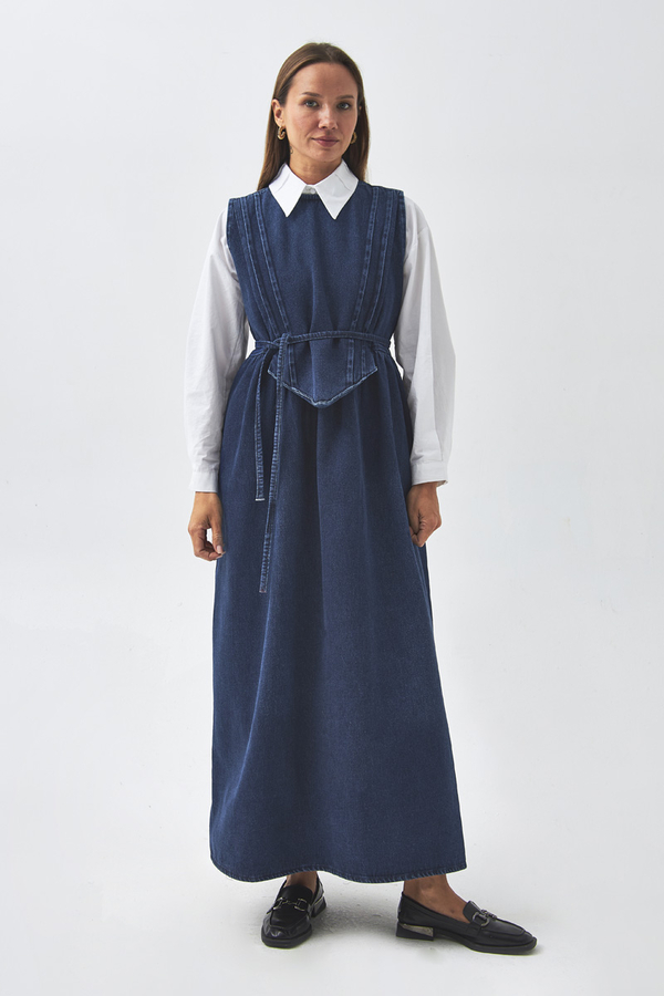 Nervürlü Denim Jile Açık Mavi - 2