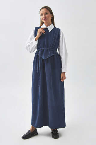 Nervürlü Denim Jile Açık Mavi - 3