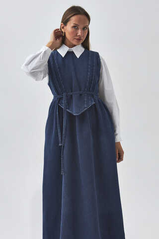 Nervürlü Denim Jile Açık Mavi - 6