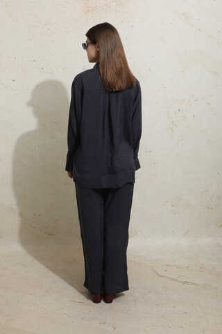 Nervürlü Gömlek Takım Koyu Lacivert - 6