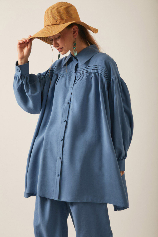 Nervürlü Tensel Takım İndigo - 1