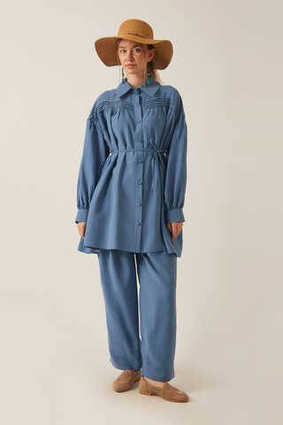 Nervürlü Tensel Takım İndigo - 2