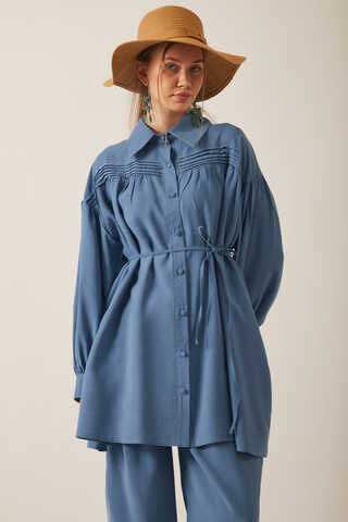 Nervürlü Tensel Takım İndigo - 8