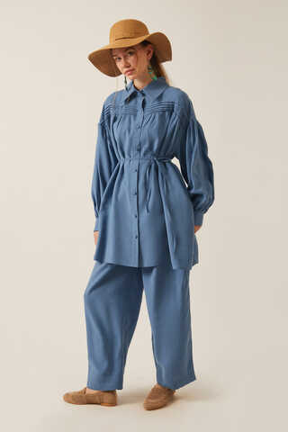 Nervürlü Tensel Takım İndigo - 5