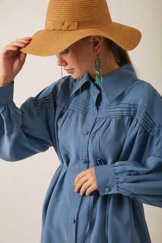 Nervürlü Tensel Takım İndigo - 11