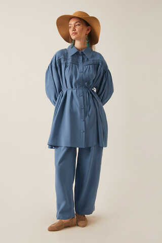 Nervürlü Tensel Takım İndigo - 3