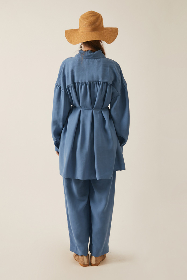 Nervürlü Tensel Takım İndigo - 14