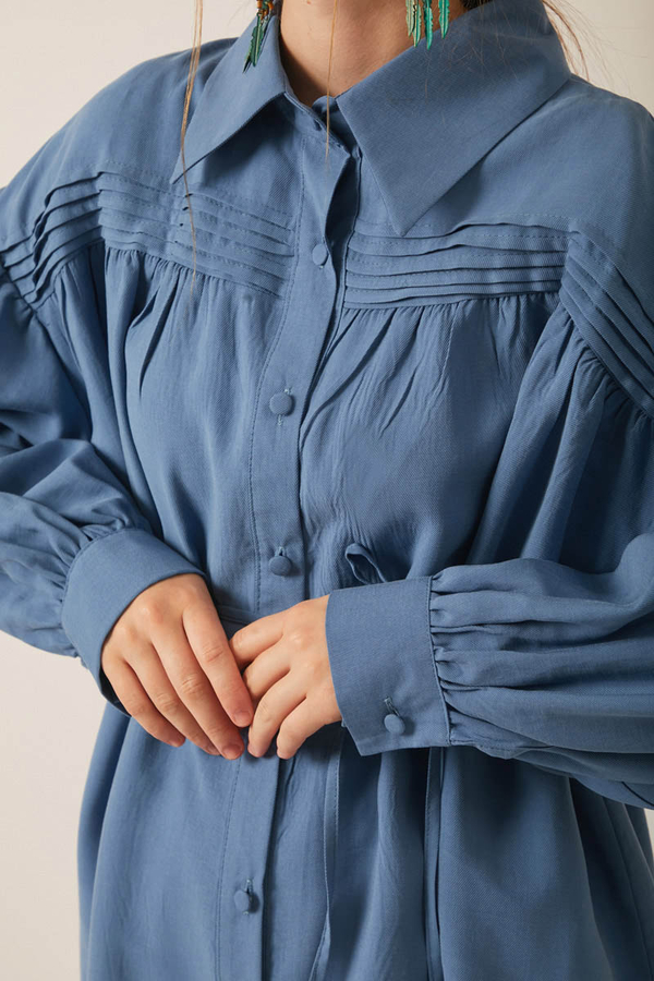 Nervürlü Tensel Takım İndigo - 10