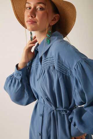 Nervürlü Tensel Takım İndigo - 12